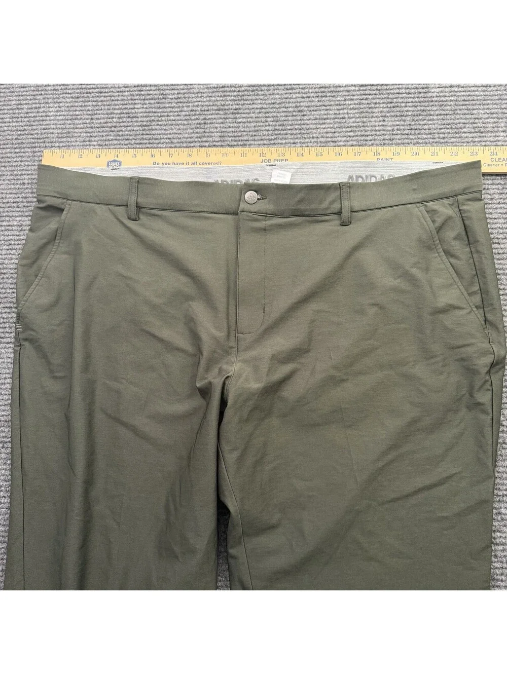 Adidas Performance Golf Pants Men’s Size 46x32 Gray Casual Flat Front Stretch